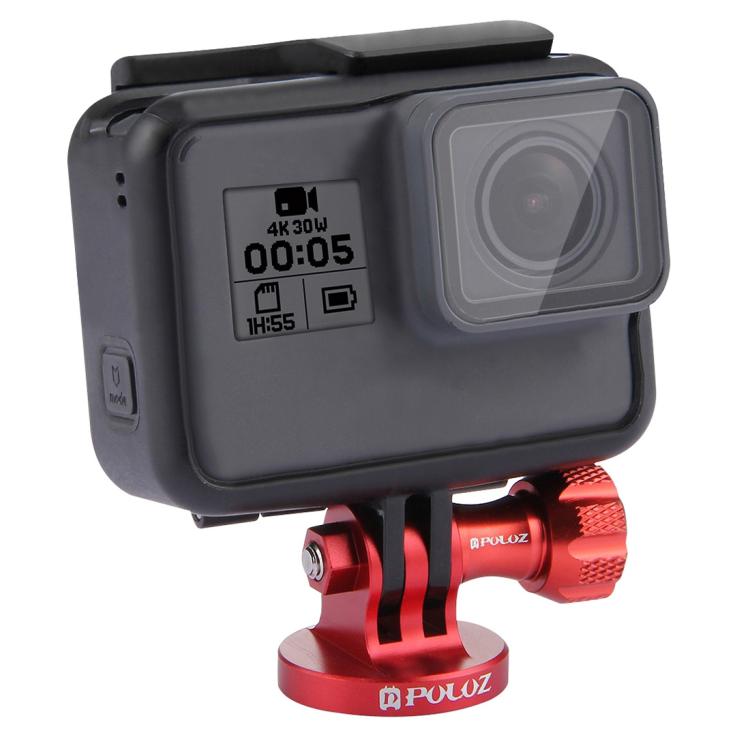 PULUZ 1/4 inch Screw Hole Tripod Mount CNC Adapter for GoPro, Insta360, DJI and Other Action Cameras(Red) - Connection Mount by PULUZ | Online Shopping South Africa | PMC TechLife | Buy Now Pay Later Mobicred