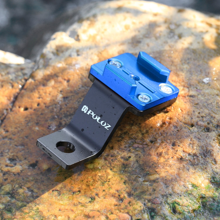 PULUZ Fixed Metal Motorcycle Holder Mount for GoPro, Insta360, DJI and Other Action Cameras(Blue) - Holder by PULUZ | Online Shopping South Africa | PMC TechLife | Buy Now Pay Later Mobicred