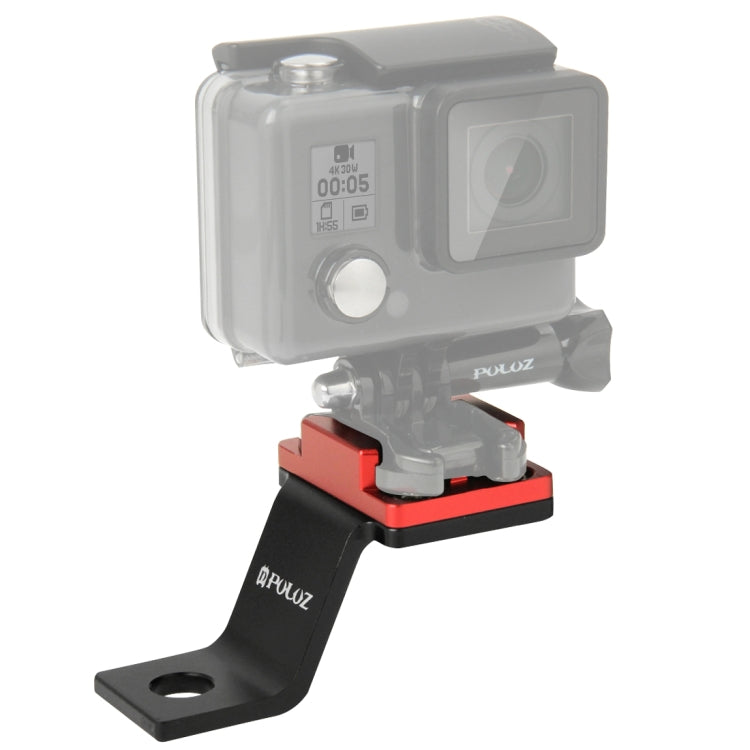 PULUZ Fixed Metal Motorcycle Holder Mount for GoPro, Insta360, DJI and Other Action Cameras(Red) - Holder by PULUZ | Online Shopping South Africa | PMC TechLife | Buy Now Pay Later Mobicred