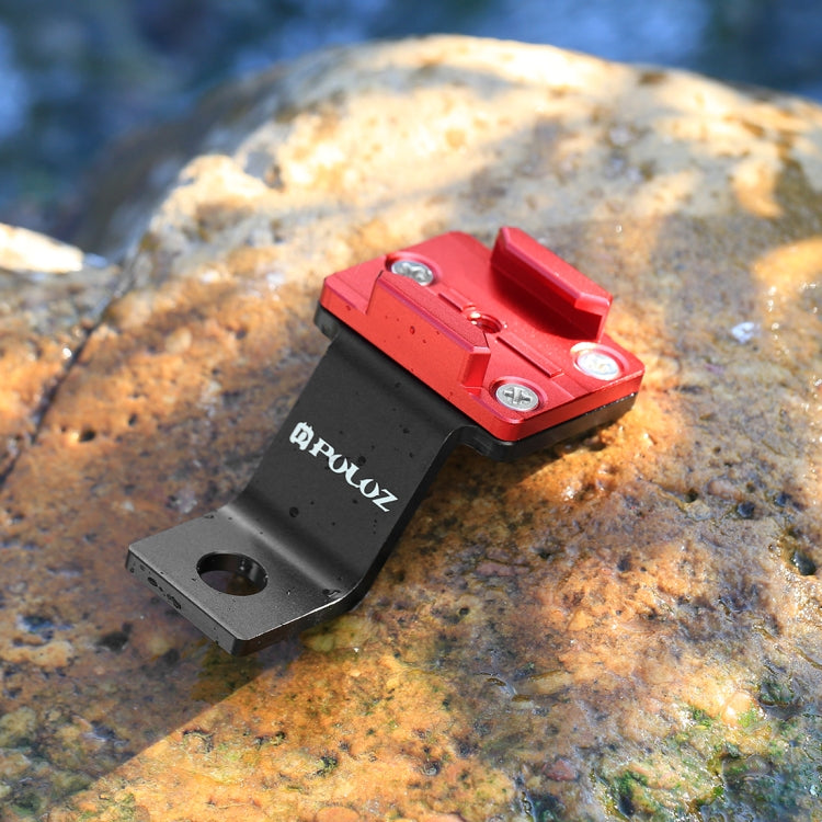 PULUZ Fixed Metal Motorcycle Holder Mount for GoPro, Insta360, DJI and Other Action Cameras(Red) - Holder by PULUZ | Online Shopping South Africa | PMC TechLife | Buy Now Pay Later Mobicred