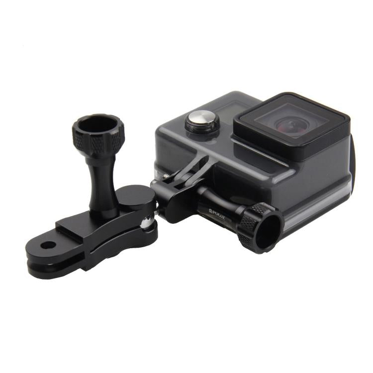 PULUZ CNC Aluminum Ball Joint Mount with 2 Long Screws for GoPro, Insta360, DJI and Other Action Cameras(Black) - free shipping - PMC TechLife - Order now!
