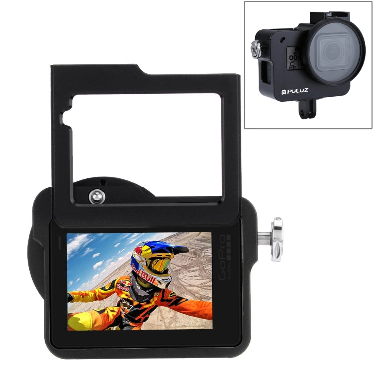 PULUZ Housing Shell CNC Aluminum Alloy Protective Cage with Insurance Frame & 52mm UV Lens for GoPro HERO(2018) /7 Black /6 /5(Black) - Metal Cases by PULUZ | Online Shopping South Africa | PMC TechLife | Buy Now Pay Later Mobicred