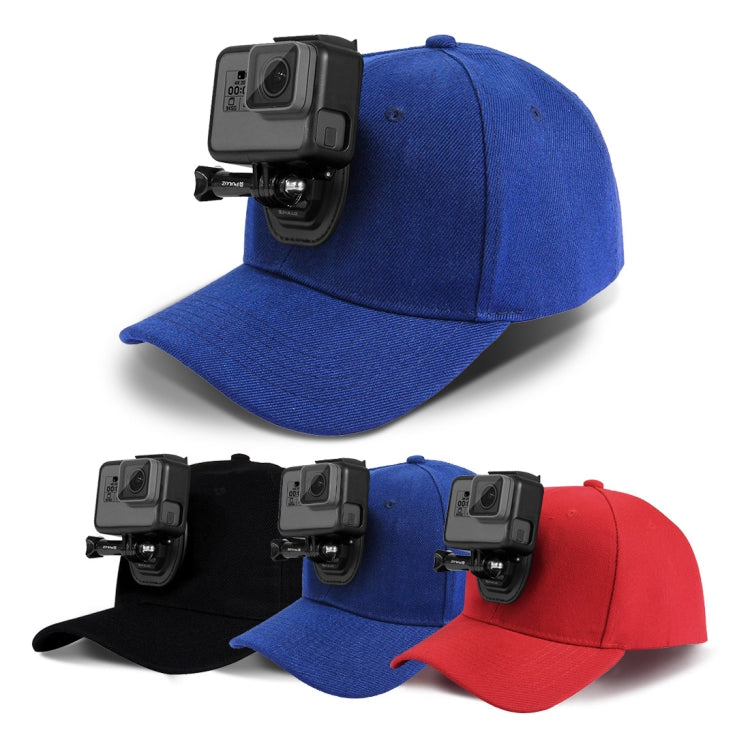 PULUZ Baseball Hat with J-Hook Buckle Mount & Screw for GoPro, DJI OSMO Action and Other Action Cameras(Red) -  by PMC TechLife | Online Shopping South Africa | PMC TechLife | Buy Now Pay Later Mobicred