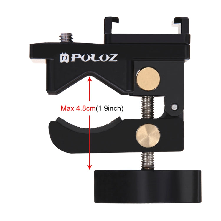 PULUZ Aluminium Alloy Mount Universal Fixing Clamp for GoPro, Insta360, DJI and Other Action Cameras - Bicycle Handlebar Mount by PULUZ | Online Shopping South Africa | PMC TechLife | Buy Now Pay Later Mobicred