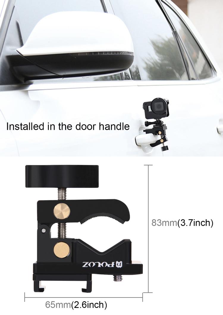 PULUZ Aluminium Alloy Mount Universal Fixing Clamp for GoPro, Insta360, DJI and Other Action Cameras - Bicycle Handlebar Mount by PULUZ | Online Shopping South Africa | PMC TechLife | Buy Now Pay Later Mobicred