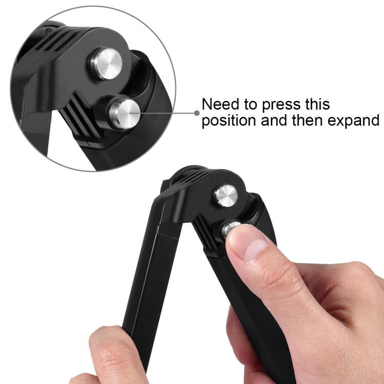 PULUZ 3-Way Grip Foldable Tripod Selfie-stick Extension Monopod for GoPro, Insta360 ONE R, DJI Osmo Action and Other Action Cameras, Length: 20-58cm - free shipping - PMC TechLife - Order now!
