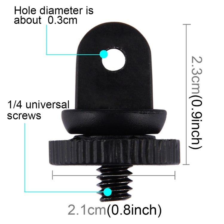 PULUZ Mini Size 1/4 inch Screw Tripod Mount Adapter for GoPro, Insta360, DJI and Other Action Cameras, 3.9mm Diameter Screw Hole, 2.2cm Diameter - Connection Mount by PULUZ | Online Shopping South Africa | PMC TechLife | Buy Now Pay Later Mobicred