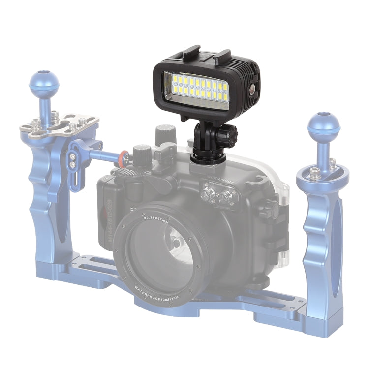 PULUZ 20 LEDs 40m Waterproof IPX8 Studio Light Video & Photo Light with Hot Shoe Base Adapter & Quick Release Buckle & Long Screw & 2 x Filter Plates for GoPro HERO10 Black / HERO9 Black / HERO8 Black ... n /4 /3+ /3 /2 /1, Xiaoyi and Other Action Cameras - free shipping - PMC TechLife - Order now!