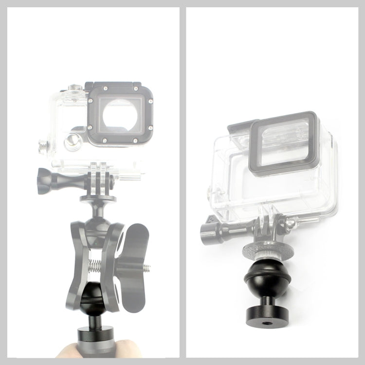 PULUZ CNC Aluminum Ball Head Adapter Mount for GoPro, Insta360, DJI and Other Action Cameras, Diameter: 2.5cm(Black) - free shipping - PMC TechLife - Order now!
