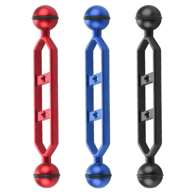 PULUZ 7.0 inch 17.7cm Aluminum Alloy Dual Balls Arm, Ball Diameter: 25mm(Red) - Diving Accessories by PULUZ | Online Shopping South Africa | PMC TechLife | Buy Now Pay Later Mobicred
