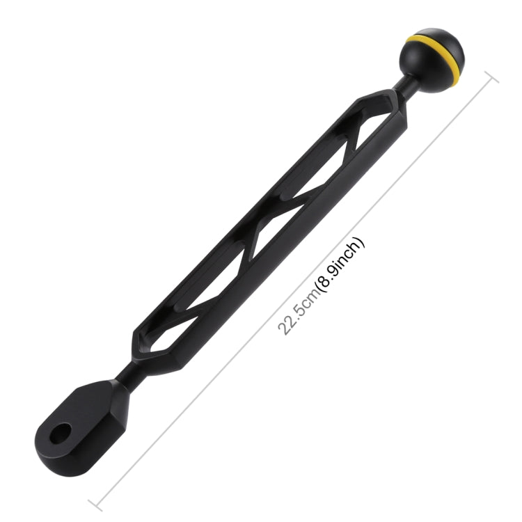 PULUZ 8 inch 20.3cm Aluminum Alloy Ball Arm for Underwater Torch / Video Light, Ball Diameter: 2.5cm - free shipping - PMC TechLife - Order now!