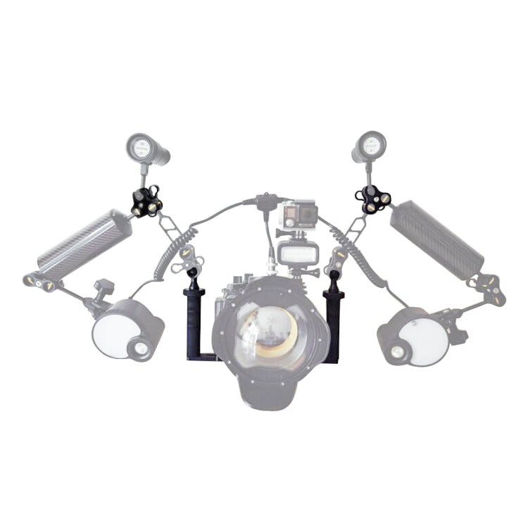 PULUZ Dual Handle Aluminium Tray Stabilizer with Dual Ball Aluminum Alloy Clamp for Underwater Camera Housings - free shipping - PMC TechLife - Order now!