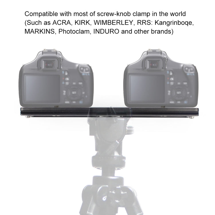 PULUZ 200mm Length PU-200 Aluminum-magnesium Alloy Quick Release Plate QR Clamp for Benro B3 / J2 /J3 Tripod Ball Head - Quick Release Plate by PULUZ | Online Shopping South Africa | PMC TechLife