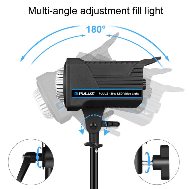 PULUZ 220V 120W Studio Video Light Dual Color Temperature Built-in Dissipate Heat System with Remote Control(EU Plug) - free shipping - PMC TechLife - Order now!