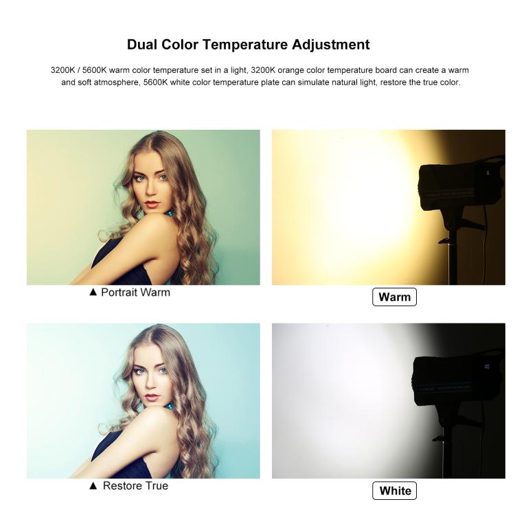 PULUZ 220V 120W Studio Video Light Dual Color Temperature Built-in Dissipate Heat System with Remote Control(UK Plug) - free shipping - PMC TechLife - Order now!