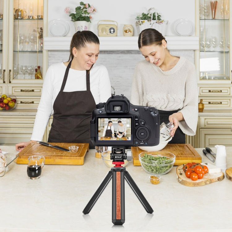 PULUZ Mini 180 Degree Swing Tripod Ball Head Cold Shoe Mount Adapter(Red) - Tripod Heads by PULUZ | Online Shopping South Africa | PMC TechLife | Buy Now Pay Later Mobicred