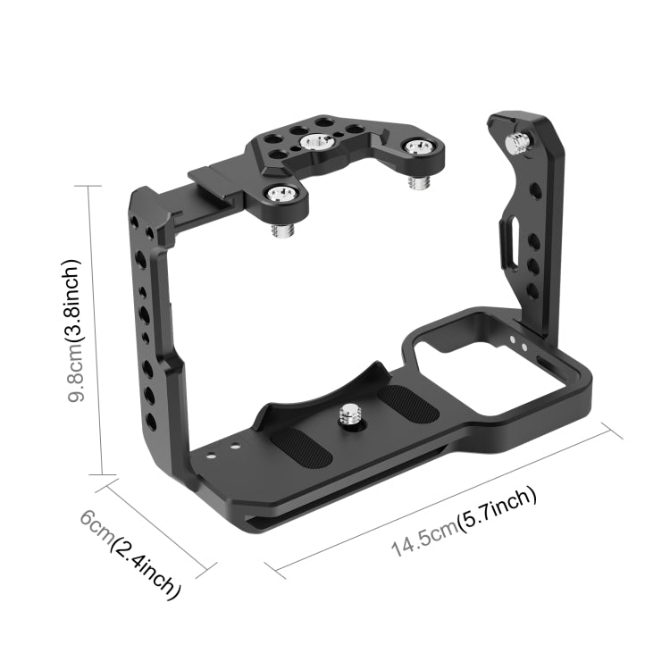 For Sony ILME-FX30 / FX3 PULUZ Metal Camera Cage Stabilizer Rig with NOTA Slider(Black) - free shipping - PMC TechLife - Order now!