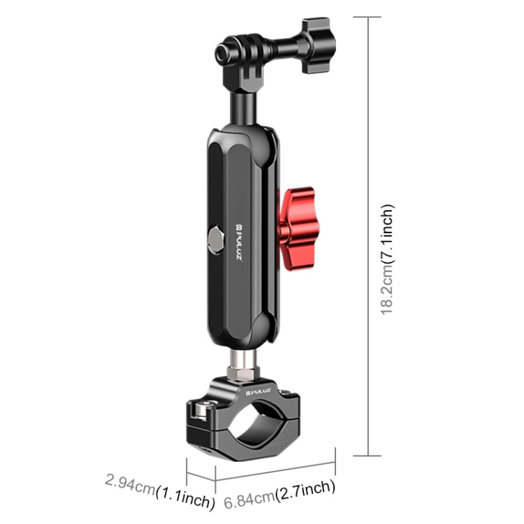 PULUZ Motorcycle Rearview Large Clamp CNC Metal Magic Arm Rod Mount - free shipping - PMC TechLife - Order now!