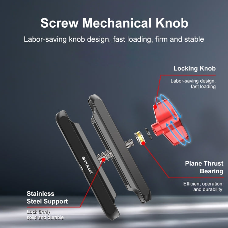 PULUZ Motorcycle Rearview Large Clamp CNC Metal Magic Arm Rod Mount - free shipping - PMC TechLife - Order now!