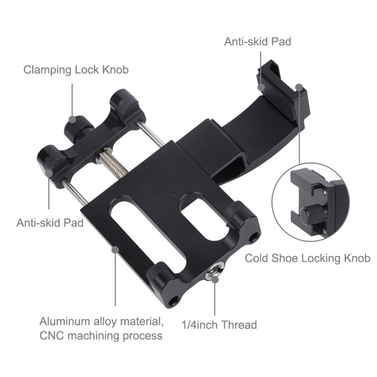 PULUZ Multifunction Aluminum Alloy Smartphone Fixing Clamp Expansion Holder Mount Bracket for DJI OSMO Pocket / Pocket 2 - Mount & Holder by PULUZ | Online Shopping South Africa | PMC TechLife | Buy Now Pay Later Mobicred