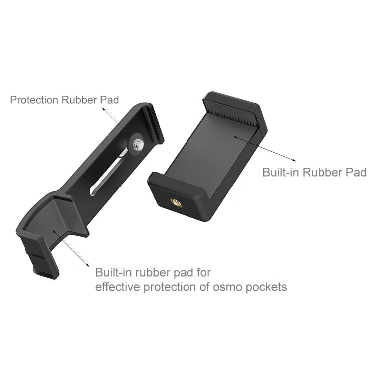 PULUZ Smartphone Fixing Clamp 1/4 inch Holder Mount Bracket for DJI OSMO Pocket / Pocket 2 - free shipping - PMC TechLife - Order now!