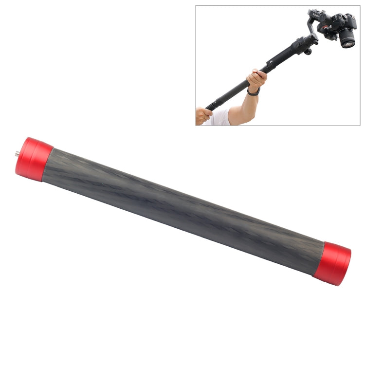 PULUZ Carbon Fiber Extension Monopod Pole Rod Extendable Stick for DJI / MOZA / Feiyu V2 / Zhiyun G5 / SPG Gimbal, Length: 35cm(Red) - free shipping - PMC TechLife - Order now!