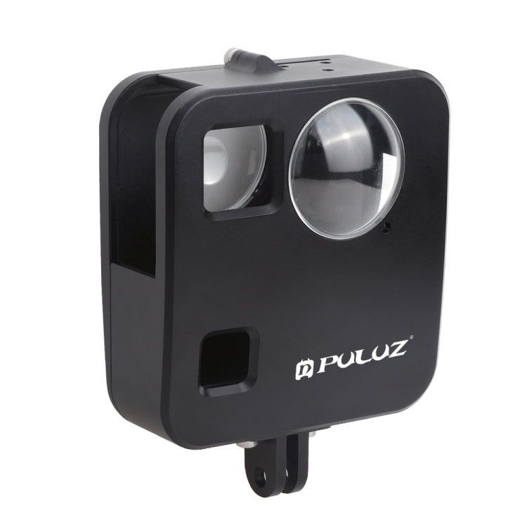 PULUZ for GoPro Fusion Housing Shell CNC Aluminum Alloy Protective Cage with Basic Mount & Lens Caps(Black) - free shipping - PMC TechLife - Order now!