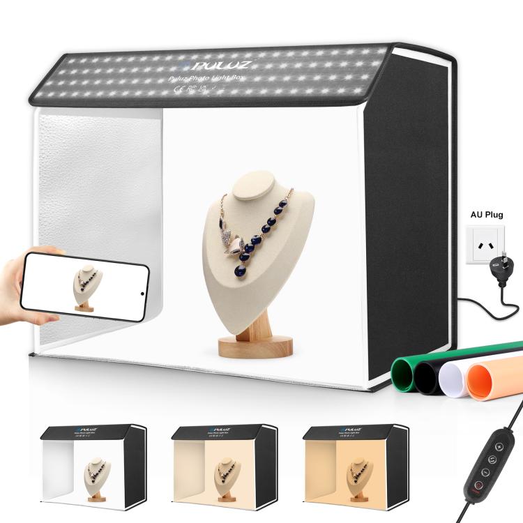 PULUZ Photo Studio Light Box Portable 60 x 40cm Cuboid Photography Studio Tent Kit with 4 Color Backdrops (AU Plug) - free shipping - PMC TechLife - Order now!