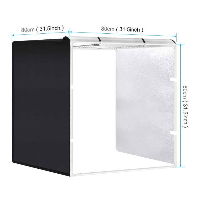PULUZ 80cm Folding Portable 72W White Light Photo Lighting Studio Shooting Tent Box Kit with 3 Colors Black / White / Orange Backdrops(UK Plug) - free shipping - PMC TechLife - Order now!