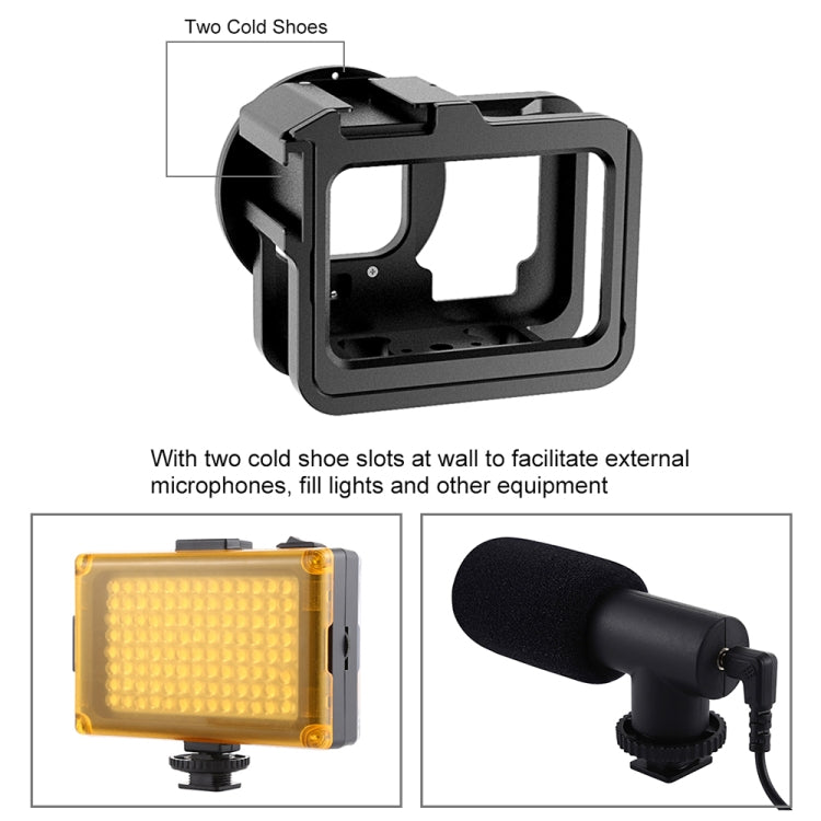 PULUZ for GoPro HERO13 Black /12 Black /11 Black /10 Black /9 Black Thicken Housing Shell CNC Aluminum Alloy Protective Cage with Insurance Frame & 52mm UV Lens(Black) - free shipping - PMC TechLife - Order now!