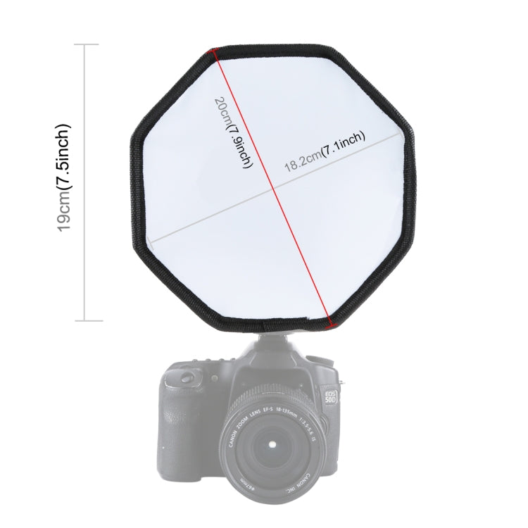 PULUZ 20cm Octangle Style Foldable Soft Flash Light Diffuser Softbox -  by PULUZ | Online Shopping South Africa | PMC TechLife | Buy Now Pay Later Mobicred