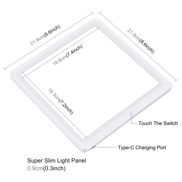 PULUZ Mini LED Photography Shadowless Light Lamp Panel Pad + Studio Shooting Tent Box, Acrylic Material, 20cm x 20cm Effective Area - free shipping - PMC TechLife - Order now!
