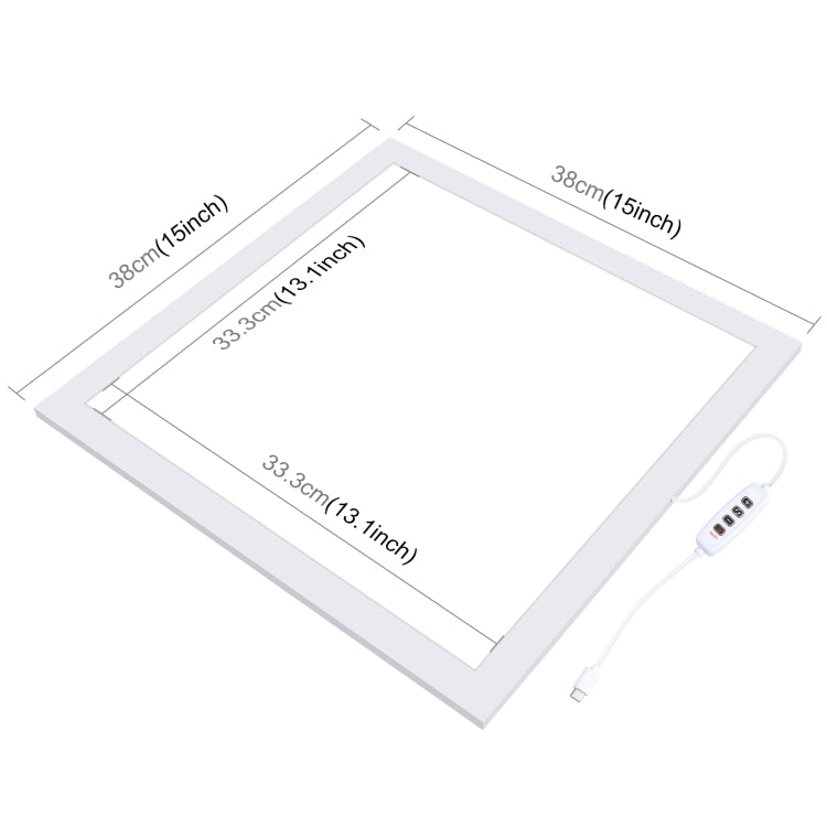 PULUZ 1000LM LED Acrylic No Polar Dimming Shadowless Light Pad with Switch for 40cm Photo Studio Box(UK Plug) - free shipping - PMC TechLife - Order now!