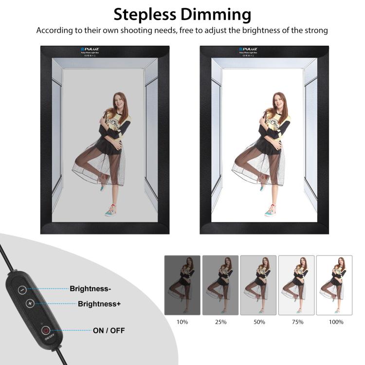 PULUZ 2m 240W 5500K Photo Light Studio Box Kit for Clothes / Adult Model Portrait(AU Plug) - free shipping - PMC TechLife - Order now!