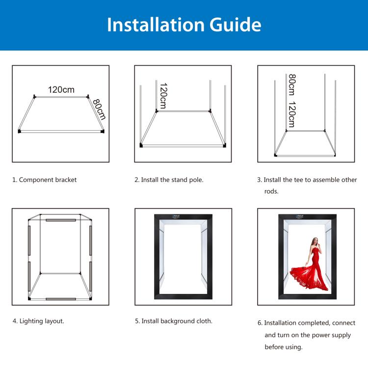 PULUZ 2m 240W 5500K Photo Light Studio Box Kit for Clothes / Adult Model Portrait(AU Plug) - free shipping - PMC TechLife - Order now!