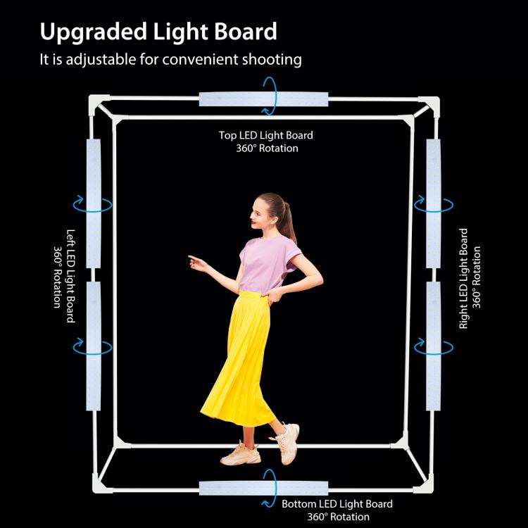PULUZ 2m 240W 5500K Photo Light Studio Box Kit for Clothes / Adult Model Portrait(EU Plug) - free shipping - PMC TechLife - Order now!