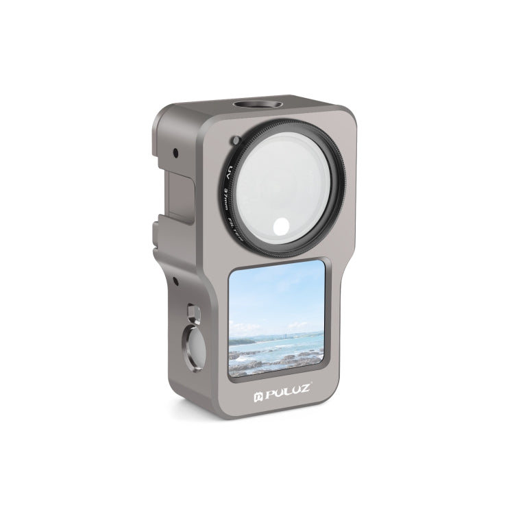 PULUZ CNC Aluminum Alloy Cage for DJI Action 2(Titanium Color) - Protection Frame by PULUZ | Online Shopping South Africa | PMC TechLife | Buy Now Pay Later Mobicred