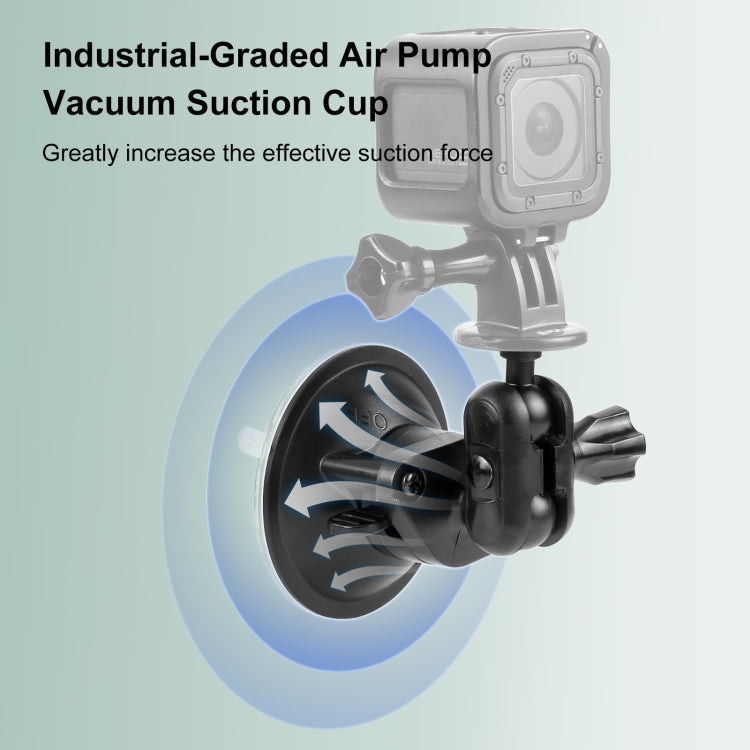 PULUZ 1/4 inch Magic Arm Suction Cup Mount (Black) - Helmet Mount by PULUZ | Online Shopping South Africa | PMC TechLife | Buy Now Pay Later Mobicred