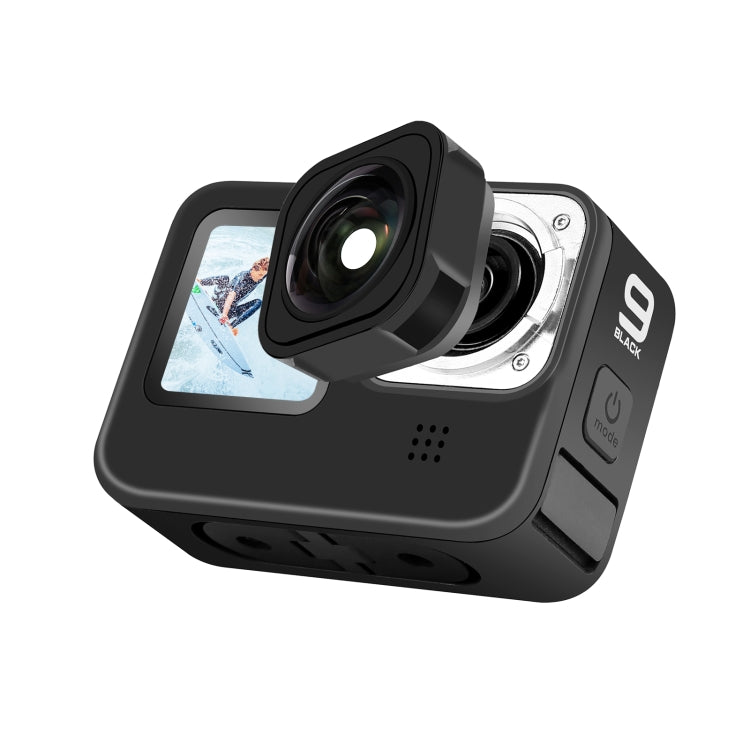 PULUZ Max Lens Mod Wide Angle Lens for GoPro Hero13 Black / Hero12 Black / Hero11 Black / HERO10 Black / HERO9 Black(Black) - free shipping - PMC TechLife - Order now!