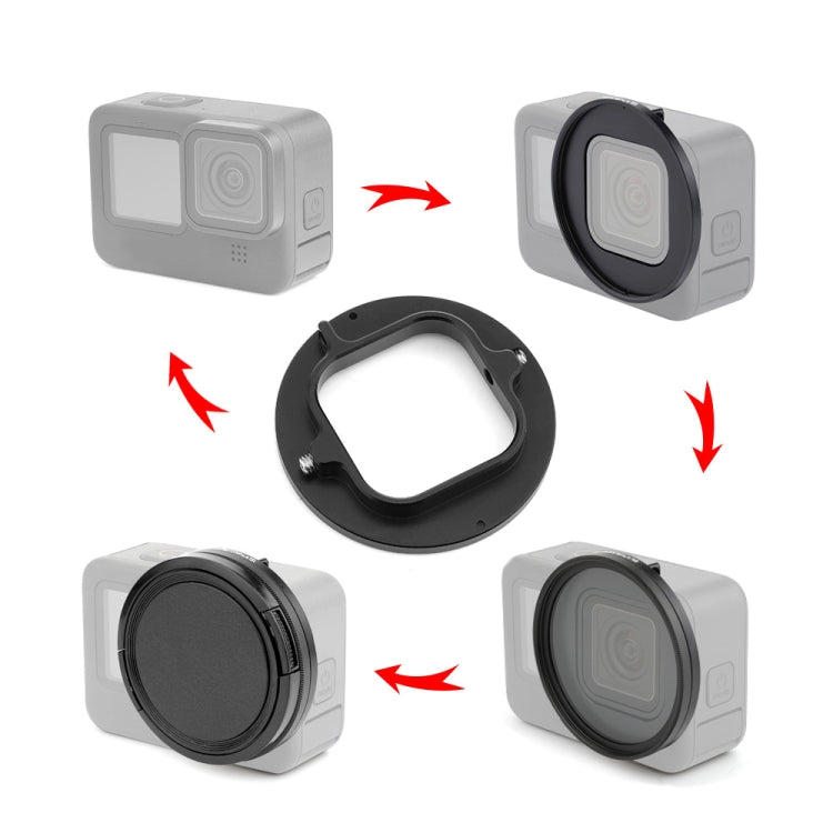 PULUZ 52mm CPL + UV Lens Filter with Adapter Ring for GoPro HERO12 Black /11 Black /11 Black Mini /10 Black /9 Black - Lens Adapter by PULUZ | Online Shopping South Africa | PMC TechLife | Buy Now Pay Later Mobicred