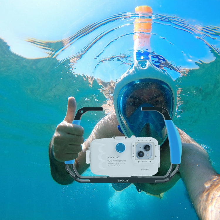 PULUZ Dual Silicone Handles Aluminium Alloy Underwater Diving Rig for GoPro, Other Action Cameras and  Smartphones (Blue) - free shipping - PMC TechLife - Order now!