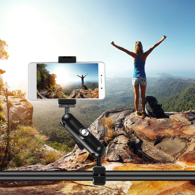 PULUZ Motorcycle Holder Rearview Mirror Fixed Mount for GoPro and Other Action Cameras (Black) - Bicycle Handlebar Mount by PULUZ | Online Shopping South Africa | PMC TechLife | Buy Now Pay Later Mobicred