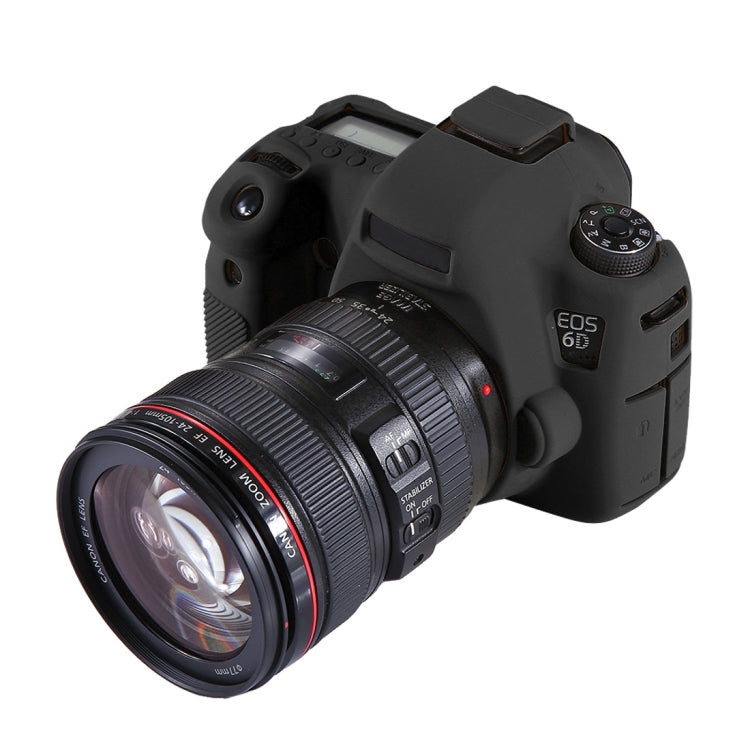 PULUZ Soft Silicone Protective Case for Canon EOS 6D(Black) - free shipping - PMC TechLife - Order now!