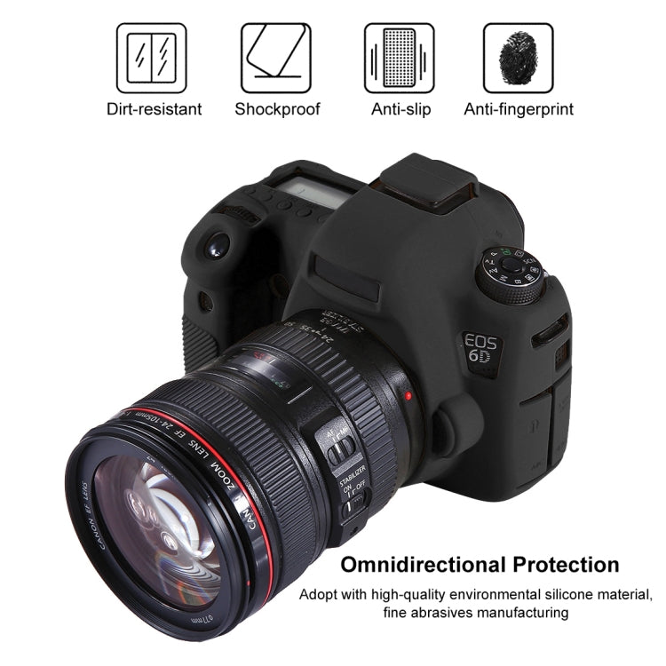 PULUZ Soft Silicone Protective Case for Canon EOS 6D(Black) - free shipping - PMC TechLife - Order now!
