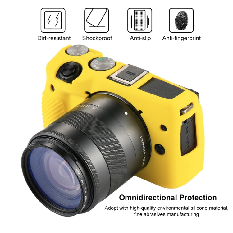 PULUZ Soft Silicone Protective Case for Canon EOS M3(Yellow) - Protective Case by PULUZ | Online Shopping South Africa | PMC TechLife | Buy Now Pay Later Mobicred