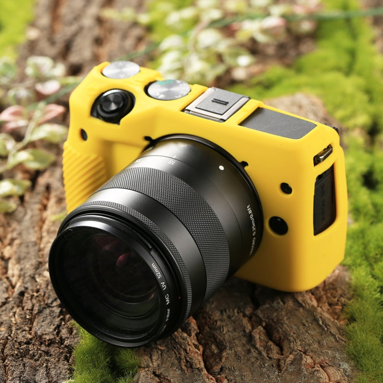 PULUZ Soft Silicone Protective Case for Canon EOS M3(Yellow) - Protective Case by PULUZ | Online Shopping South Africa | PMC TechLife | Buy Now Pay Later Mobicred