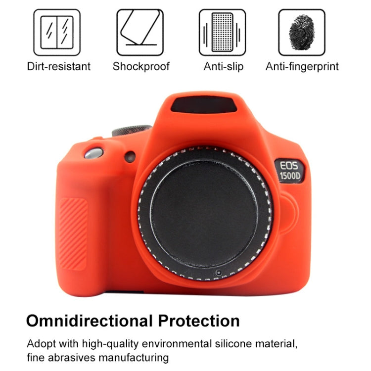 PULUZ Soft Silicone Protective Case for Canon EOS 1300D / 1500D(Red) - Protective Case by PULUZ | Online Shopping South Africa | PMC TechLife | Buy Now Pay Later Mobicred