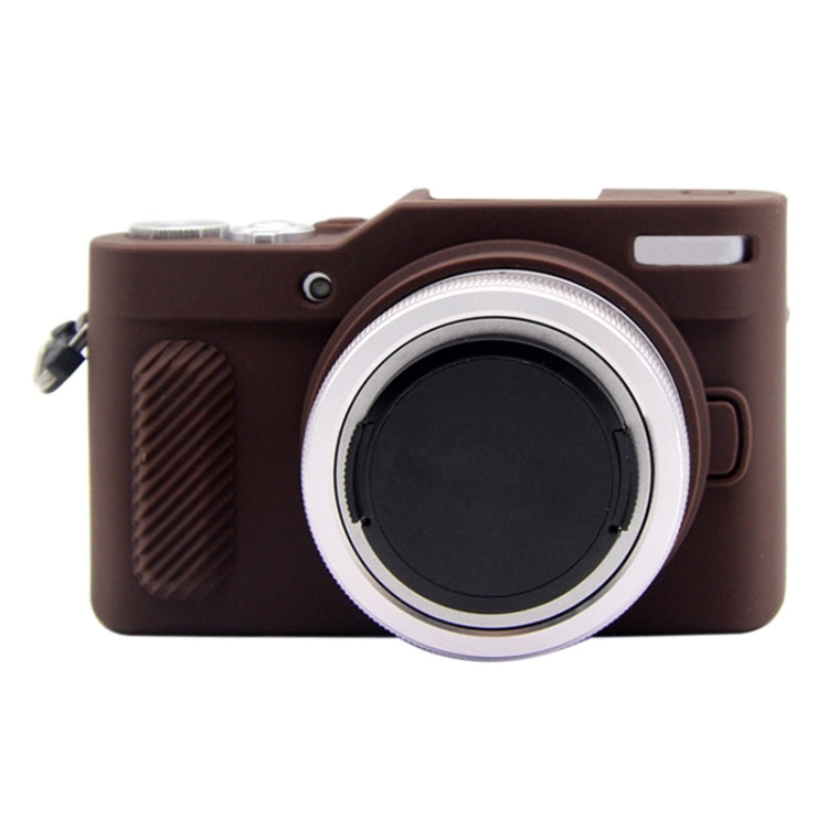 PULUZ Soft Silicone Protective Case for Panasonic Lumix GF10(Coffee) - Protective Case by PULUZ | Online Shopping South Africa | PMC TechLife | Buy Now Pay Later Mobicred