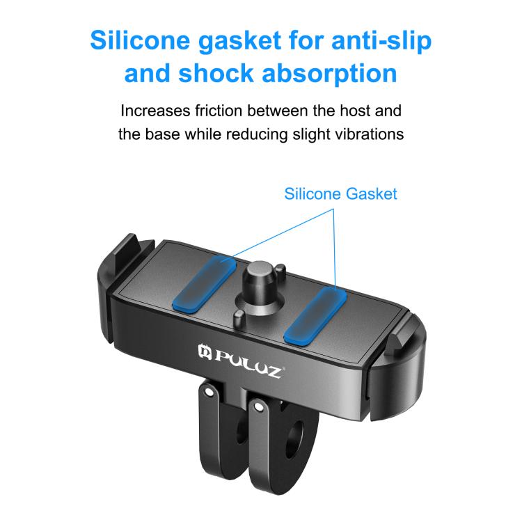 For GoPro HERO13 Black PULUZ Magnetic Quick Release Metal Base (Black) - free shipping - PMC TechLife - Order now!