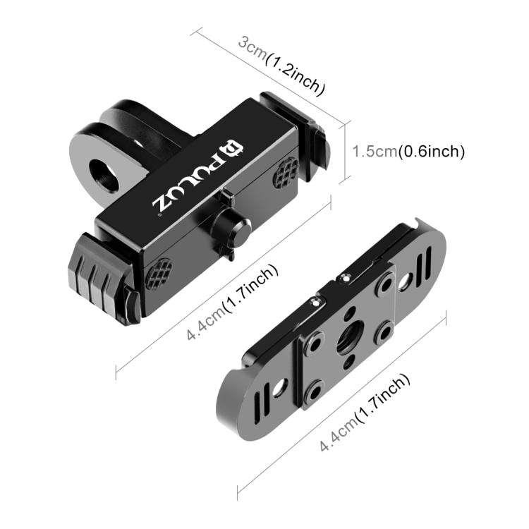 PULUZ Quick Release Magnetic Folding Finger Base Mount for GoPro HERO12 Black /11 Black /11 Black mini /10 Black /9 Black /8 Black / Max (Black) - free shipping - PMc TechLife - Order now!